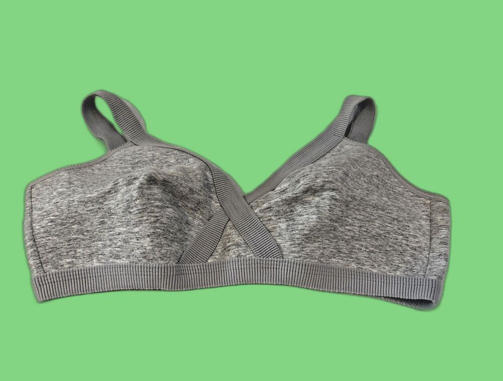 Women's T-Shirt Bra Warner 38D Comfortable Cotton Gray